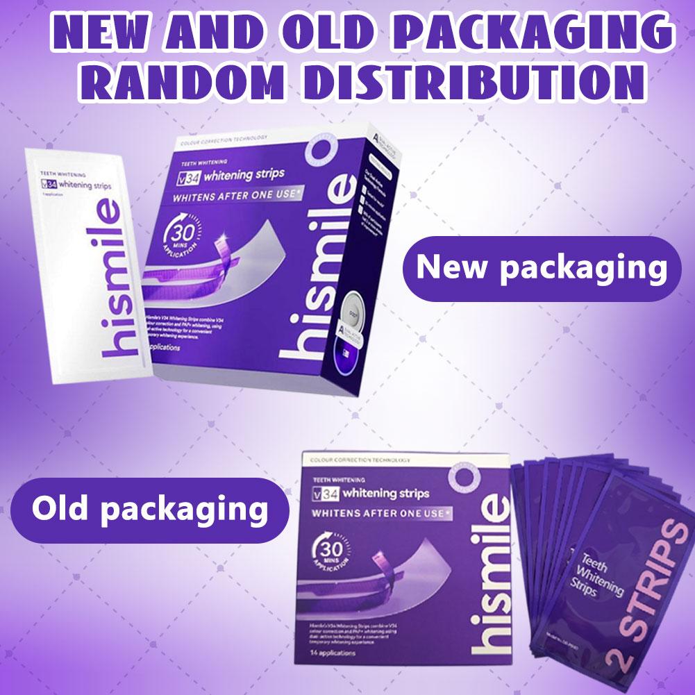 Teeth Whitening Strips - Bandes blanchissantes violettes pour les dents,