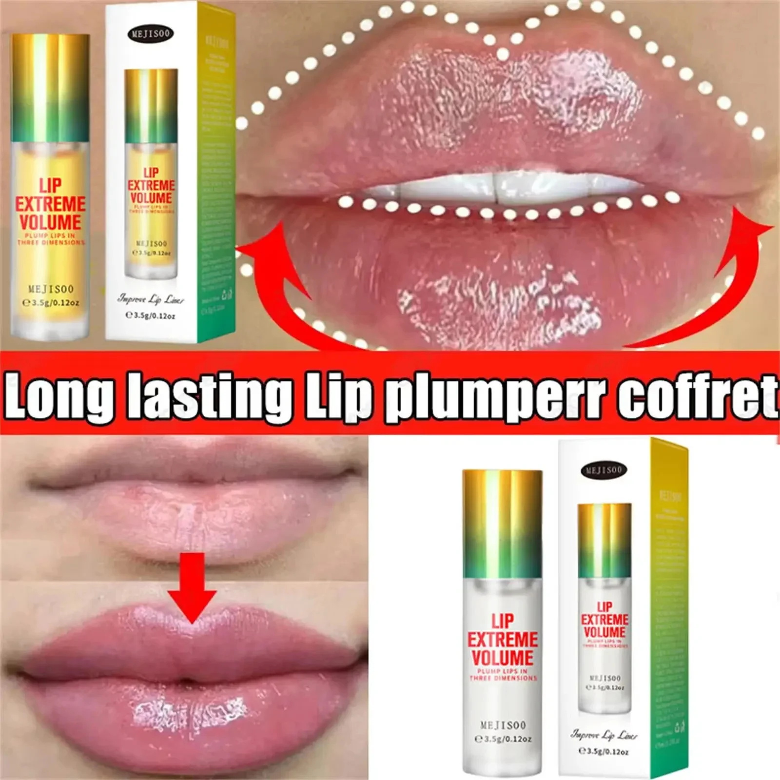 Lip Gloss Plumping - Huile repulpante instantanée pour les lèvres,