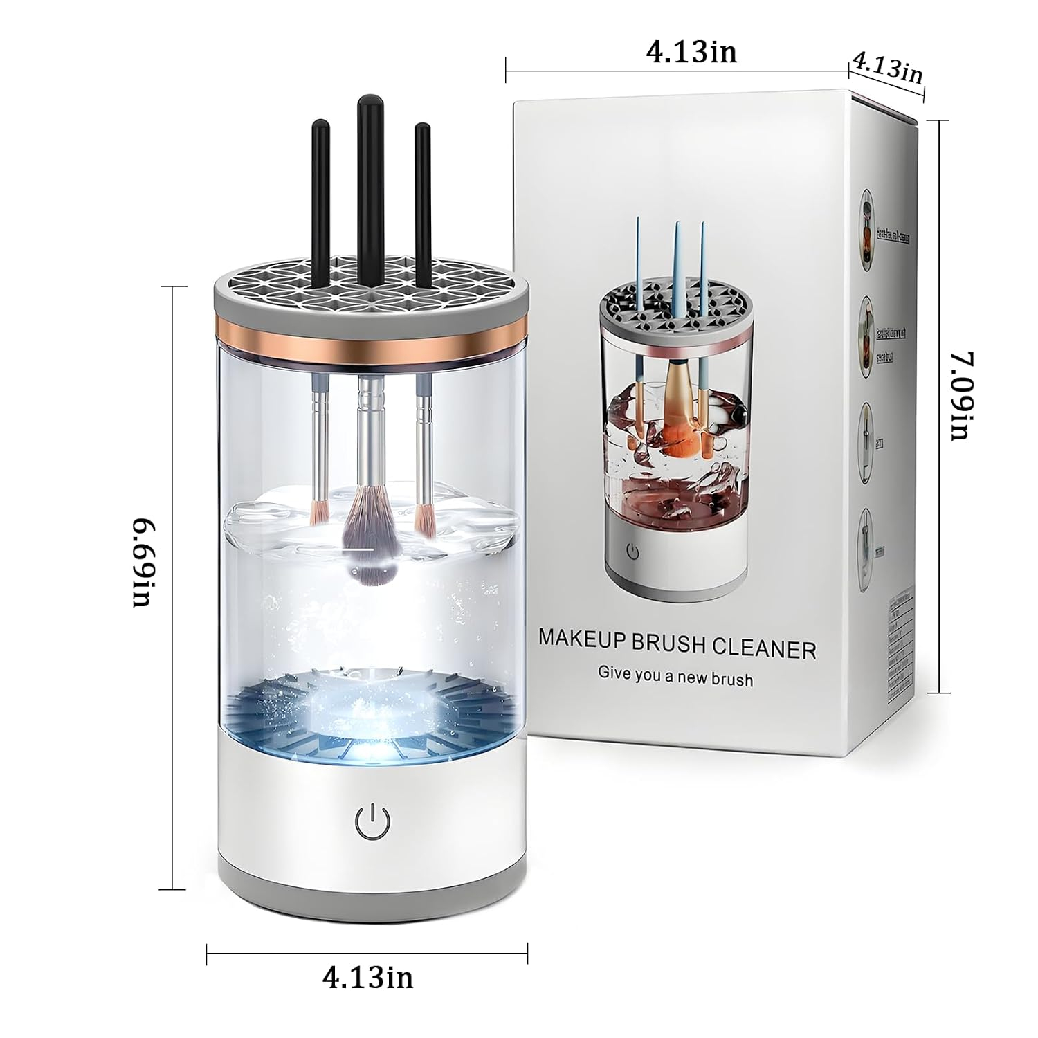 Beauty Home Makeup - Nettoyeur de pinceaux de maquillage électrique