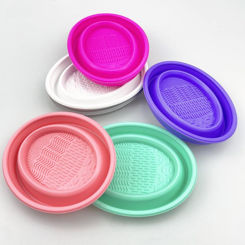 Beauty Makeup Eyeshadow - Bol de nettoyage pliable en silicone