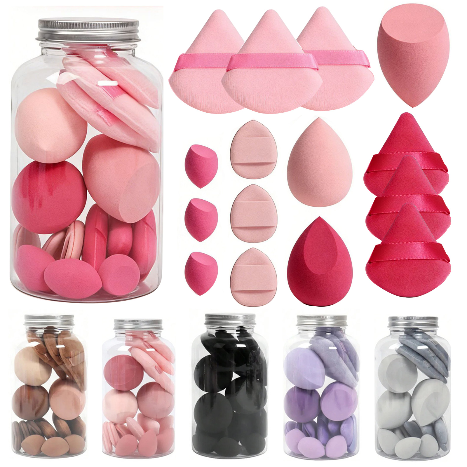 Beauty Blender In Makeup - Ensemble d'éponges de maquillage, 15 pièces,