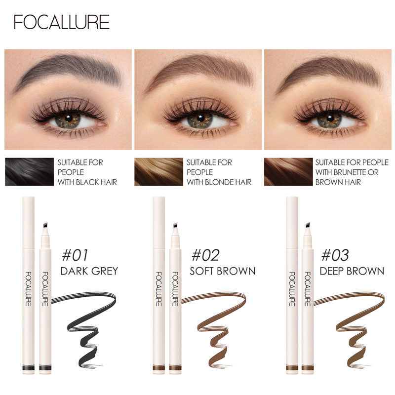 Eyebrow Pomade Pencil - FOCALLURE-Crayon pour les Yeux à 4