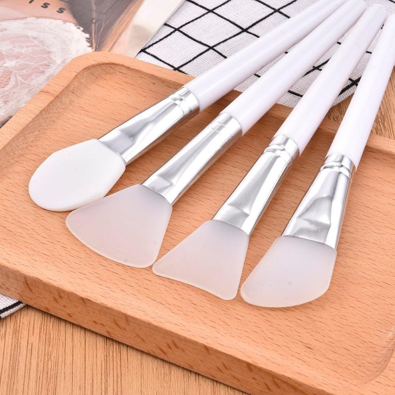 Beauty Makeup Tools Set - Brosse de maquillage blanche en Silicone