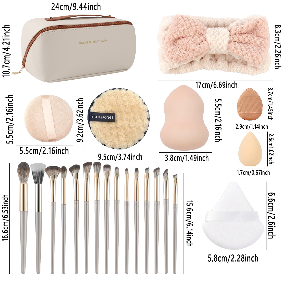 Sac à main en cuir avec ensemb - Beauty Makeup Tools Set avis et prix